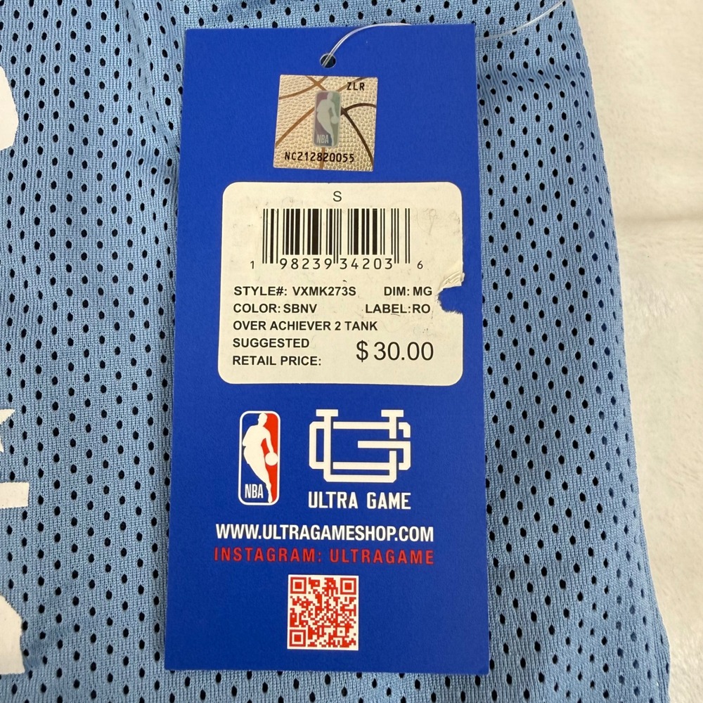NBA Memphis Grizzlies Reversible Mesh Tank Top‎ Ultra Game Blue Navy Mens Small - Picture 5 of 12